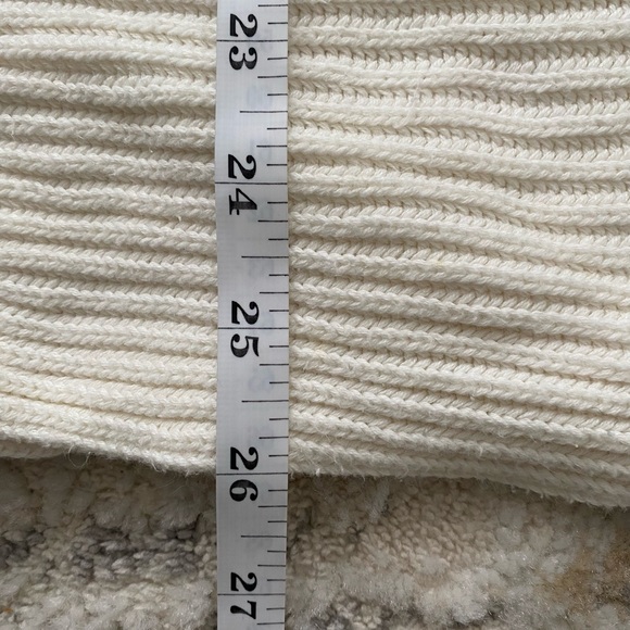 Vince Camuto Cream Ivory Asymmetrical Hem Knit Sweater Sz S - Picture 6 of 7